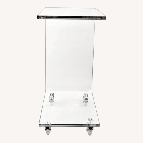 Used CB2 Transparent Plastic C Table for sale on AptDeco