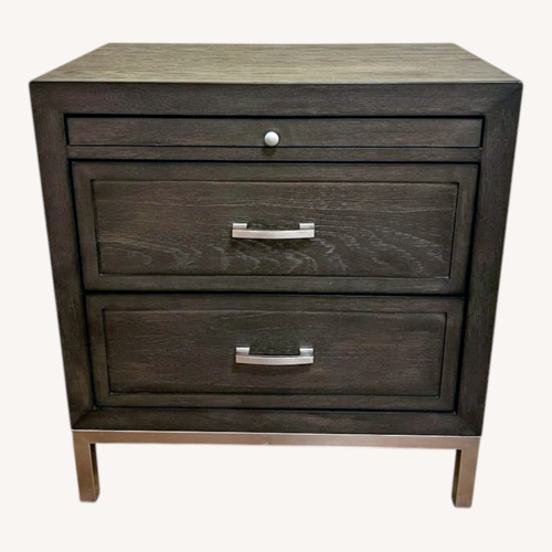 Used Brand New Dark Brown Wood Nightstand for sale on AptDeco