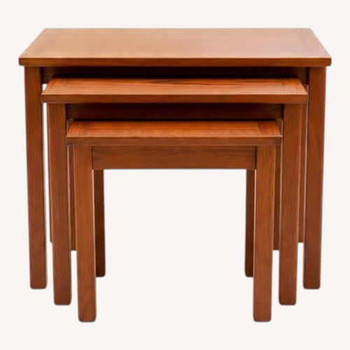 Used Vintage/Antique Finds Light Brown Wood Side Table for sale on AptDeco