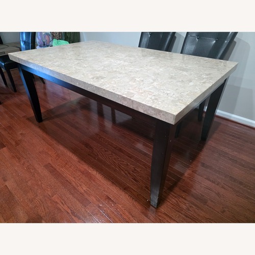 Used Bob's Discount Furniture Marble Dining Table for sale on AptDeco