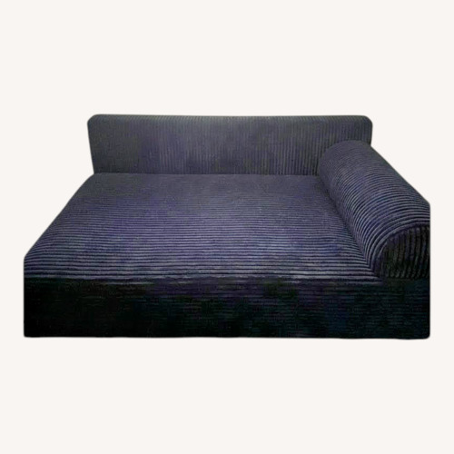 Used Walmart Black Fabric Loveseat for sale on AptDeco