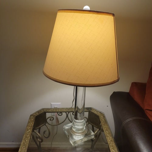 Used Natural Glass Table Lamp for sale on AptDeco