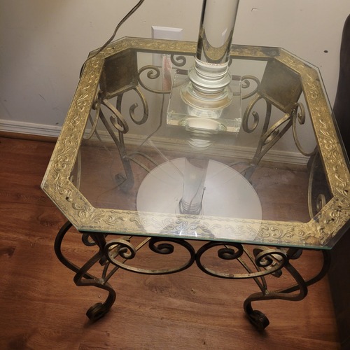 Used Transparent Glass Side Table for sale on AptDeco