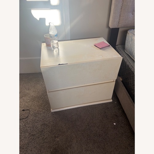Used White Wood Nightstand for sale on AptDeco