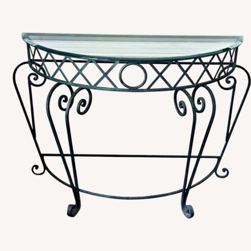 Used Vintage/Antique Finds Dark Gray Metal Side Table for sale on AptDeco