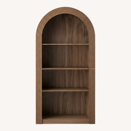Used Large Arched Walnut Bookcase for sale on AptDeco