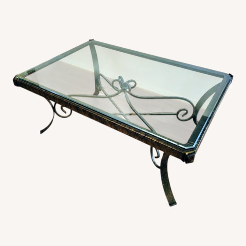 Used Dark Brown Glass Side Table for sale on AptDeco