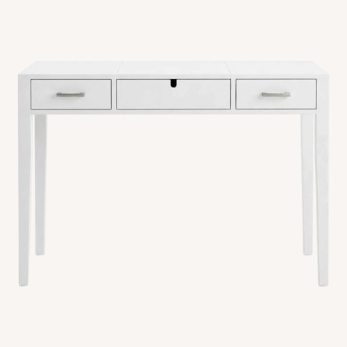 Used West Elm White Narrow-Leg Vanity for sale on AptDeco