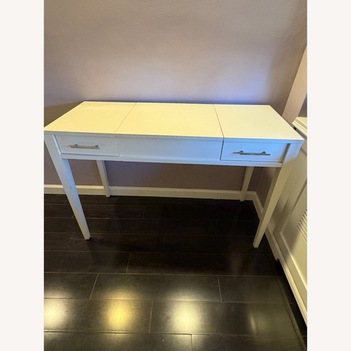 Used West Elm White Narrow-Leg Vanity for sale on AptDeco