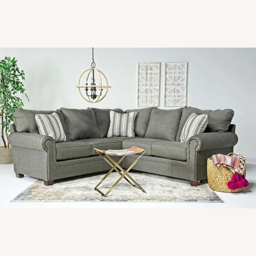 Used Dark Gray Fabric 2 Piece Sectional for sale on AptDeco