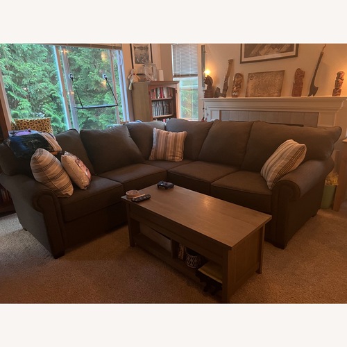 Used Dark Gray Fabric 2 Piece Sectional for sale on AptDeco