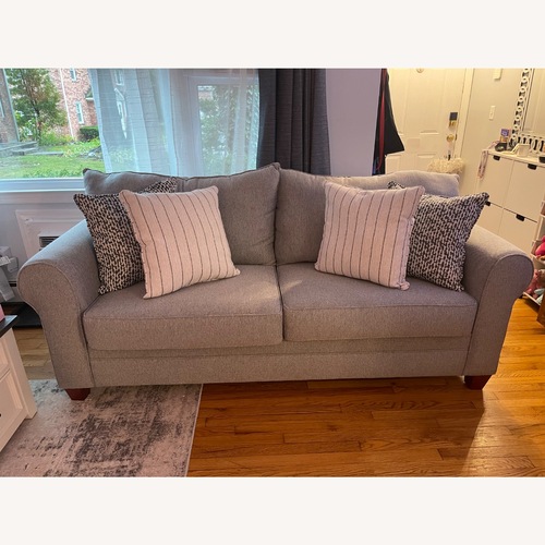 Used Bob's Discount Furniture Light Gray Sleeper Sofa for sale on AptDeco