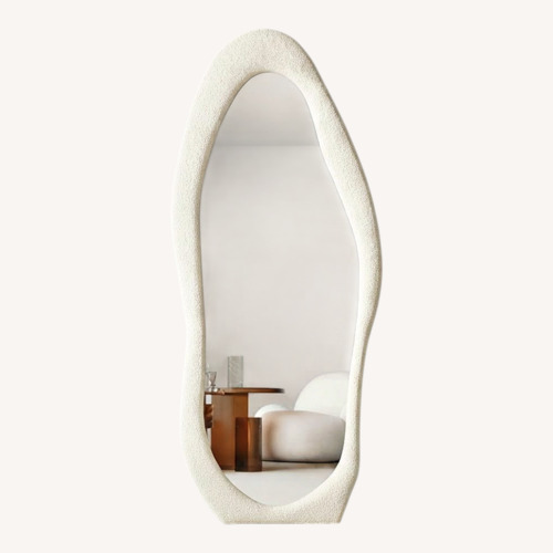 Used 63" x 24" Mirror Velvet Wavy Floor Mirror for sale on AptDeco