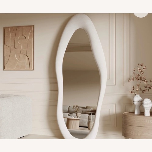 Used 63" x 24" Mirror Velvet Wavy Floor Mirror for sale on AptDeco
