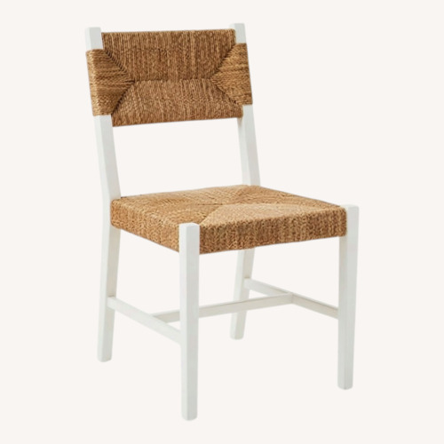 Used Serena & Lily Hughes White Wood Dining Chair for sale on AptDeco
