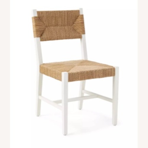Used Serena & Lily Hughes White Wood Dining Chair for sale on AptDeco