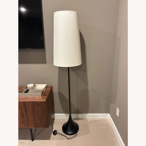 Used Crate & Barrel Seguin Black Metal Floor Lamp for sale on AptDeco