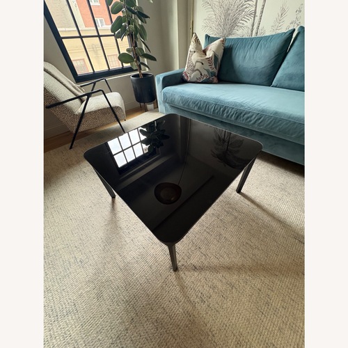 Used Italian Glass Top Coffee Table - Slim Sovet for sale on AptDeco