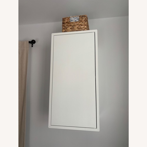 Used IKEA Eket White Wood Wall Shelves for sale on AptDeco