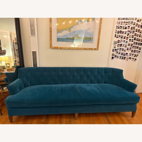 Used Blue Velvet 3+ Seater Sofa for sale on AptDeco