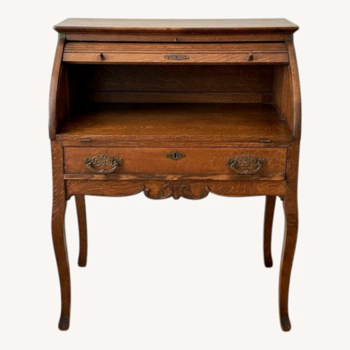 Used Dark Brown Wood Desk for sale on AptDeco