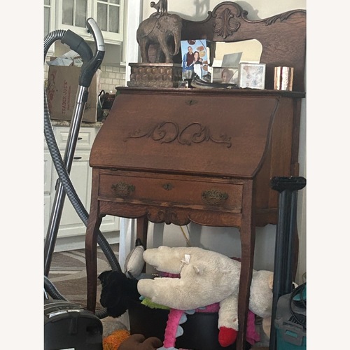 Used Dark Brown Wood Desk for sale on AptDeco