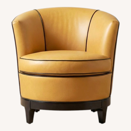 Used Zagaroli Swivel Leather Chair for sale on AptDeco