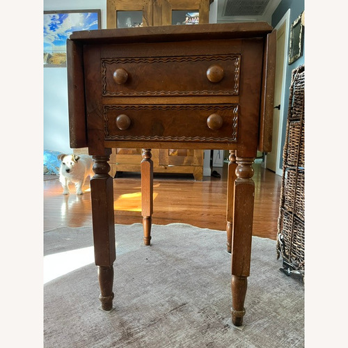 Used Vintage/Antique Finds Dark Brown Wood Side Table for sale on AptDeco