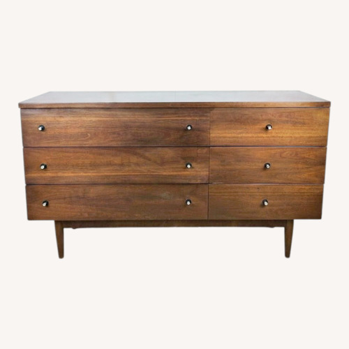 Used Mid Century 6 Drawer Lowboy Dresser by Stanley for sale on AptDeco