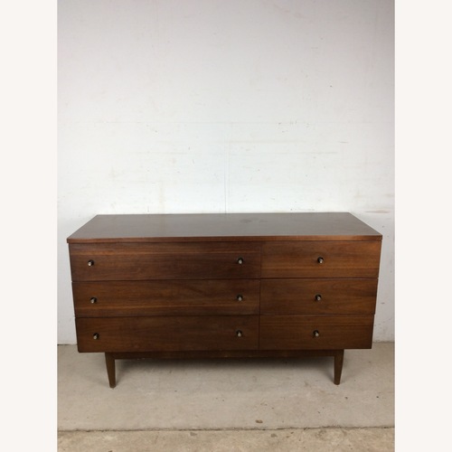Used Mid Century 6 Drawer Lowboy Dresser by Stanley for sale on AptDeco