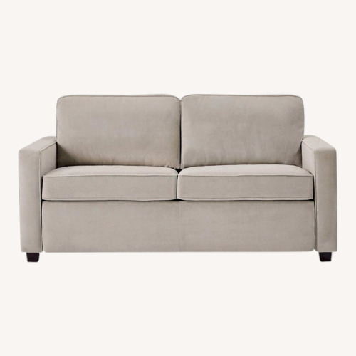 Used West Elm Henry Light Gray Velvet 3+ Seater Sofa for sale on AptDeco