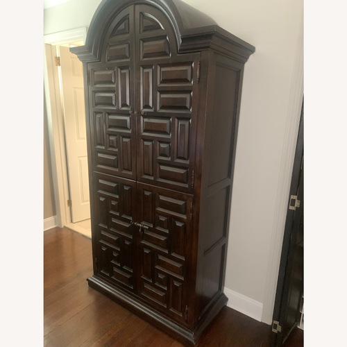 Used Vintage/Antique Dark Brown Wood Armoire for sale on AptDeco