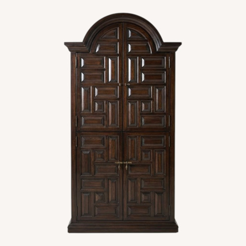 Used Vintage/Antique Dark Brown Wood Armoire for sale on AptDeco