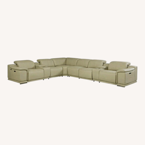 Used Orren Ellis Leather Sectional for sale on AptDeco