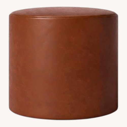 Used Bodrum Round Ottoman Faux Leather - Set of 2 for sale on AptDeco