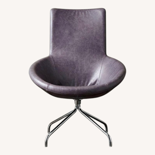 Used GERARD Van Den Berg Leather Swivel Chair for sale on AptDeco