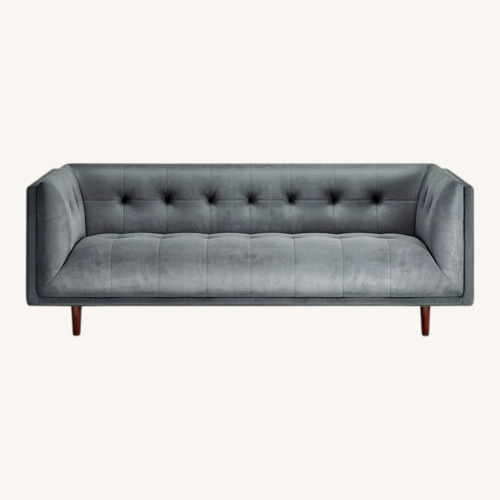 Used AllModern George 82” Velvet Tuxedo Arm Sofa for sale on AptDeco