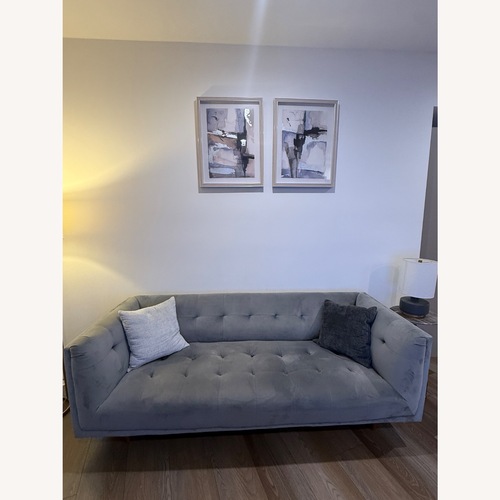 Used AllModern George 82” Velvet Tuxedo Arm Sofa for sale on AptDeco