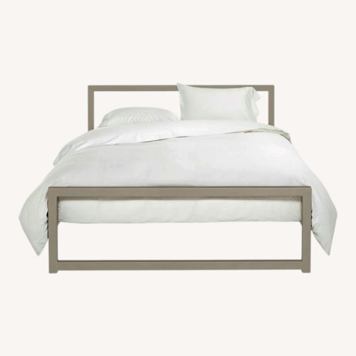 Used Room & Board Piper Light Gray Metal Full Bed for sale on AptDeco