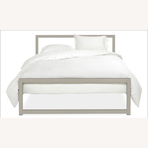 Used Room & Board Piper Light Gray Metal Full Bed for sale on AptDeco