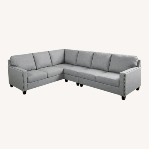 Used Raymour & Flanigan Light Gray 3+ Piece Sectional for sale on AptDeco