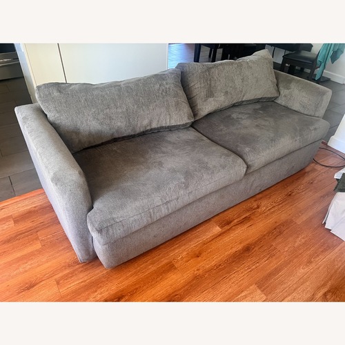 Used Living Spaces Light Gray Fabric 2 Seater Sofa for sale on AptDeco