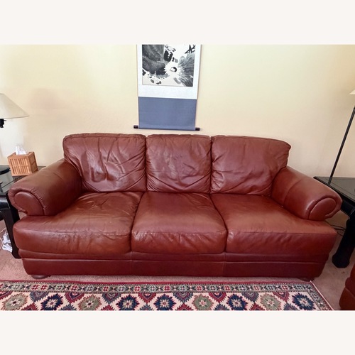 Used Red Brown Sofa for sale on AptDeco