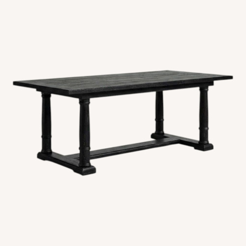 Used Restoration Hardware Black Wood Dining Table for sale on AptDeco