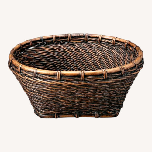 Used Dark Brown Wicker Basket for sale on AptDeco