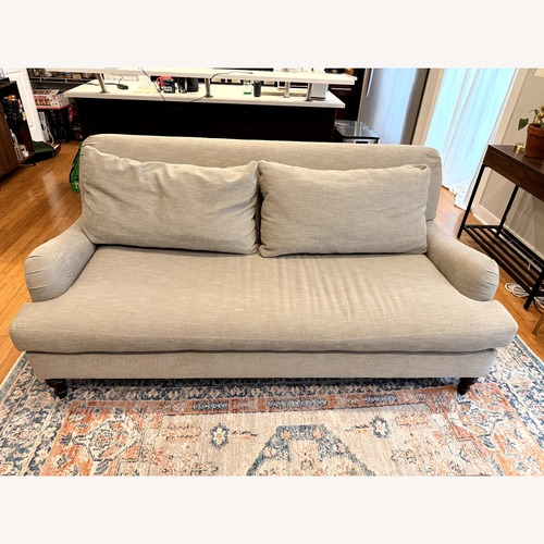 Used Pottery Barn Carlisle Light Gray Fabric 3+ Seater Sofa for sale on AptDeco