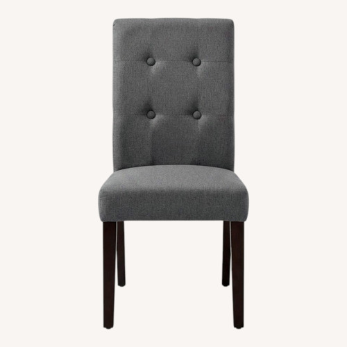 Used Set of 4 Dark Gray Fabric Dining Chairs for sale on AptDeco