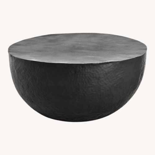 Used Crate & Barrel Fernando Metal Drum 32.5" Round Coffee Table for sale on AptDeco