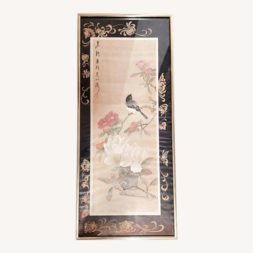 Used Chinese Bird in Cherry Blossom Tree Framed Print for sale on AptDeco