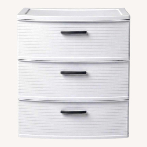 Used 3 Drawer Wide Tower - White, Set of 3 for sale on AptDeco